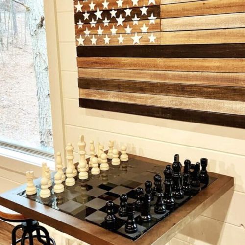 Enjoy a game of chess or checkers!
