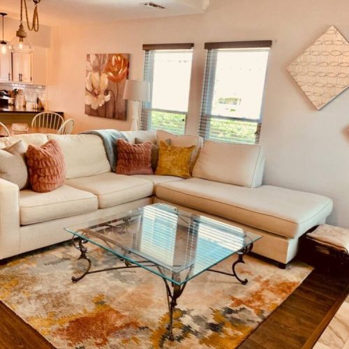 Large comfy Pottery Barn Couch to relax on!