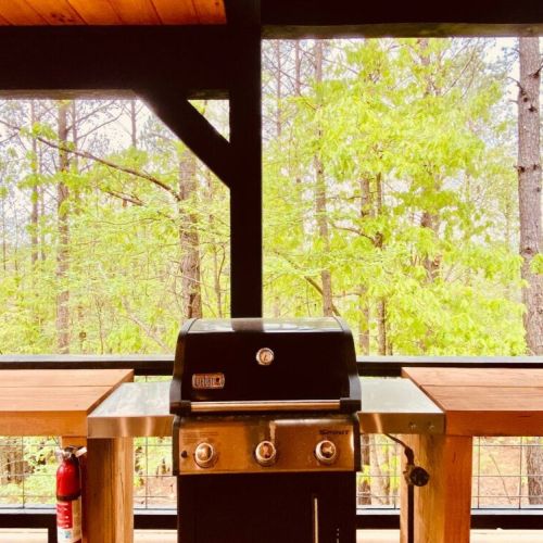 Grill, hooked to underground propane tank!