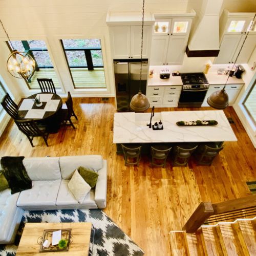 Kitchen, Dining, Living